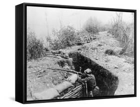 Soldiers Fighting from the Trenches-null-Framed Stretched Canvas