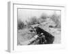 Soldiers Fighting from the Trenches-null-Framed Photographic Print