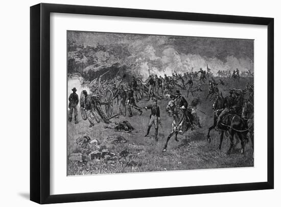 Soldiers Fighting-null-Framed Giclee Print