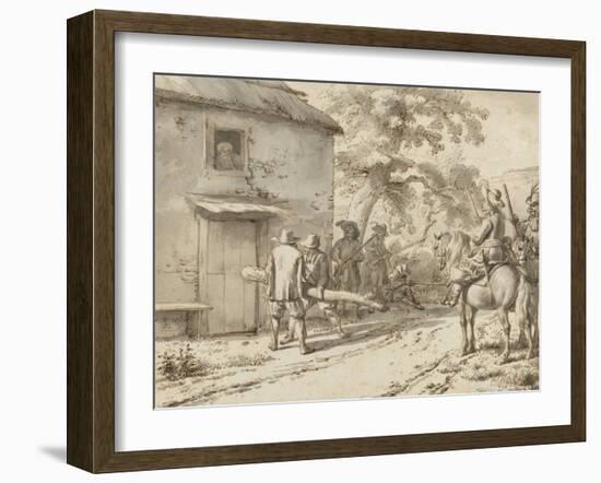 Soldiers Force a Door, 1669-Adriaen van de Velde-Framed Giclee Print