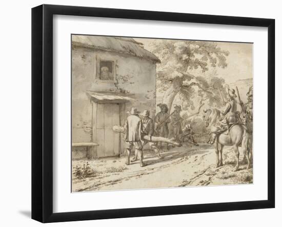 Soldiers Force a Door, 1669-Adriaen van de Velde-Framed Giclee Print