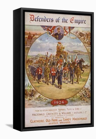 Soldiers from the British Empire and King George V-null-Framed Stretched Canvas