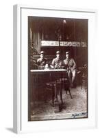 Soldiers in a Cafe, Dijon, 1915-null-Framed Giclee Print