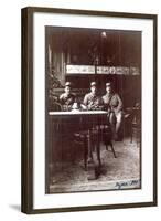 Soldiers in a Cafe, Dijon, 1915-null-Framed Giclee Print