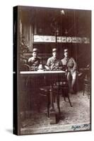 Soldiers in a Cafe, Dijon, 1915-null-Stretched Canvas