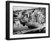 Soldiers in Dugouts at the Third Battle of Ypres During World War I in 1917-Robert Hunt-Framed Photographic Print