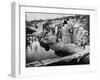 Soldiers in Dugouts at the Third Battle of Ypres During World War I in 1917-Robert Hunt-Framed Photographic Print