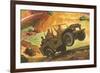 Soldiers in Jeeps-null-Framed Art Print