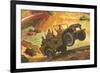 Soldiers in Jeeps-null-Framed Art Print