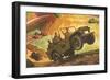 Soldiers in Jeeps-null-Framed Premium Giclee Print