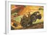 Soldiers in Jeeps-null-Framed Art Print