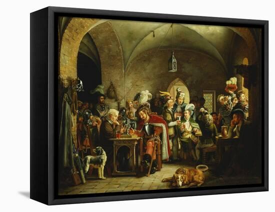 Soldiers in the Keep of a Castle-Rorbye Martinus-Framed Stretched Canvas