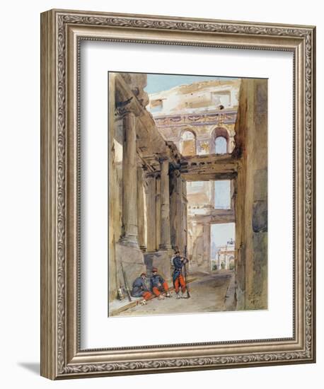 Soldiers in the Ruins of the Tuileries, 7th July 1871-Isidore Pils-Framed Giclee Print