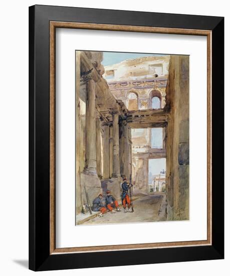 Soldiers in the Ruins of the Tuileries, 7th July 1871-Isidore Pils-Framed Giclee Print