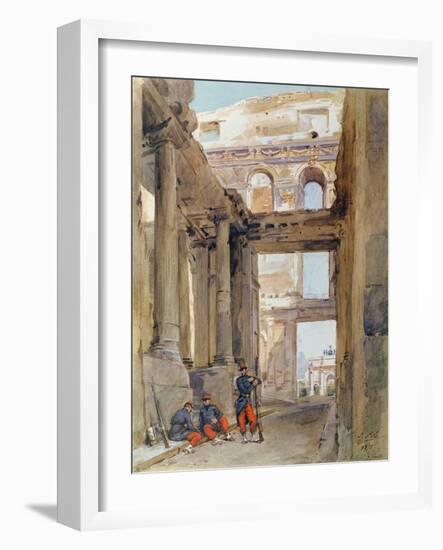 Soldiers in the Ruins of the Tuileries, 7th July 1871-Isidore Pils-Framed Giclee Print