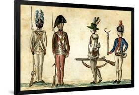 Soldiers in Uniform, 1781-84-Jean Baptiste Antoine de Verger-Framed Giclee Print