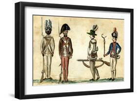 Soldiers in Uniform, 1781-84-Jean Baptiste Antoine de Verger-Framed Giclee Print