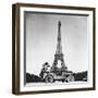 Soldiers of 4th US Infantry Division Looking at Eiffel Tower as They Liberate Capital City, WWII-John Downey-Framed Premium Photographic Print