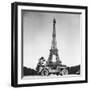 Soldiers of 4th US Infantry Division Looking at Eiffel Tower as They Liberate Capital City, WWII-John Downey-Framed Premium Photographic Print