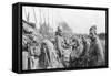Soldiers of a French Zouave Regiment Between Lizarne and Boesinghe, Belgium, April 1915-null-Framed Stretched Canvas