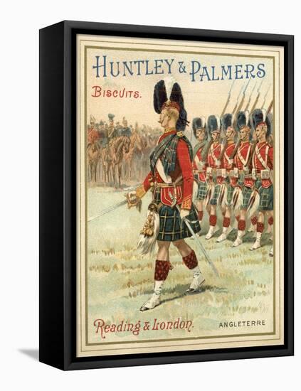 Soldiers of a Highland Regiment on Parade-null-Framed Stretched Canvas