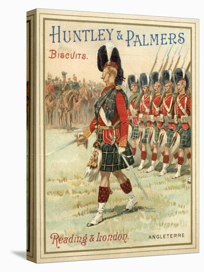 Soldiers of a Highland Regiment on Parade-null-Stretched Canvas