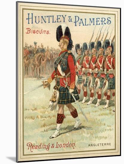 Soldiers of a Highland Regiment on Parade-null-Mounted Giclee Print