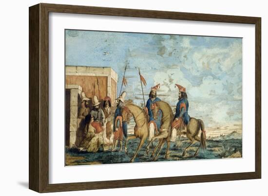 Soldiers of Oribe Army in Montevideo, 1844, Civil War, Uruguay-null-Framed Giclee Print