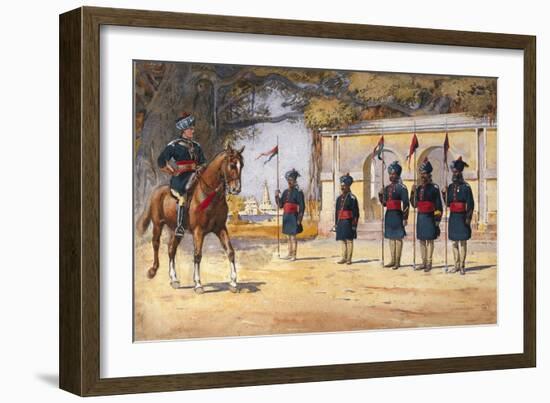 Soldiers of the 10th Duke of Cambridge's Own Lancers (Hodson's Horse), 'The Quarter Guard',…-Alfred Crowdy Lovett-Framed Giclee Print