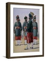 Soldiers of the 127th Queen Mary's Own Baluch Light Infantry, Illustration for 'Armies of India'…-Alfred Crowdy Lovett-Framed Giclee Print