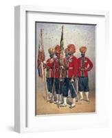 Soldiers of the 15th Ludhiana Sikhs, Illustration for 'Armies of India' by Major G.F. MacMunn,…-Alfred Crowdy Lovett-Framed Giclee Print