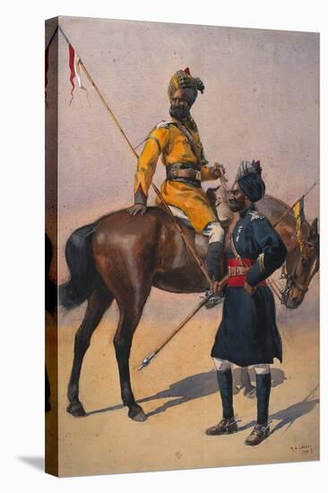 Soldiers of the 1st Duke of York's Own Lancers (Skinner's Horse) Hindustani Musalman and 3rd…-Alfred Crowdy Lovett-Stretched Canvas