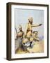 Soldiers of the 24th Punjabis Malikdin Khel (Afridi) and Subadar, Jay Sikh, Illustration for…-Alfred Crowdy Lovett-Framed Giclee Print