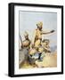 Soldiers of the 24th Punjabis Malikdin Khel (Afridi) and Subadar, Jay Sikh, Illustration for…-Alfred Crowdy Lovett-Framed Giclee Print