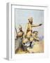 Soldiers of the 24th Punjabis Malikdin Khel (Afridi) and Subadar, Jay Sikh, Illustration for…-Alfred Crowdy Lovett-Framed Giclee Print