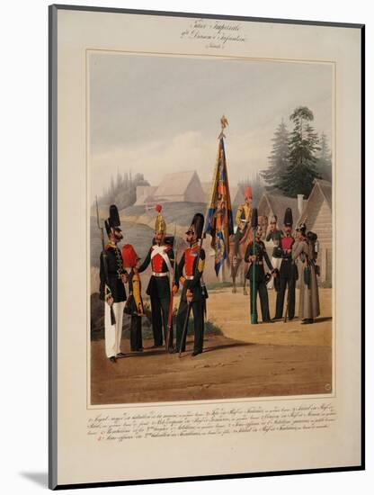 Soldiers of the 2st Guards Infantry Division of the Russian Imperial Guard, 1867-Karl Karlovich Piratsky-Mounted Giclee Print