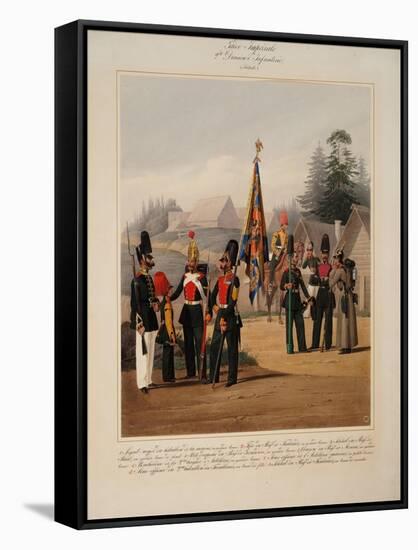 Soldiers of the 2st Guards Infantry Division of the Russian Imperial Guard, 1867-Karl Karlovich Piratsky-Framed Stretched Canvas