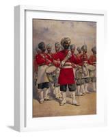 Soldiers of the 45th Rattray's Sikhs 'The Drums' Jat Sikhs, Illustration for 'Armies of India' by…-Alfred Crowdy Lovett-Framed Giclee Print