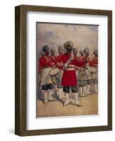 Soldiers of the 45th Rattray's Sikhs 'The Drums' Jat Sikhs, Illustration for 'Armies of India' by…-Alfred Crowdy Lovett-Framed Giclee Print