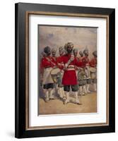 Soldiers of the 45th Rattray's Sikhs 'The Drums' Jat Sikhs, Illustration for 'Armies of India' by…-Alfred Crowdy Lovett-Framed Giclee Print