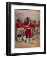 Soldiers of the 45th Rattray's Sikhs 'The Drums' Jat Sikhs, Illustration for 'Armies of India' by…-Alfred Crowdy Lovett-Framed Giclee Print