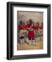 Soldiers of the 45th Rattray's Sikhs 'The Drums' Jat Sikhs, Illustration for 'Armies of India' by…-Alfred Crowdy Lovett-Framed Giclee Print