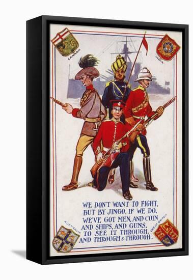 Soldiers of the Armies of Canada, India, Australia and Great Britain-null-Framed Stretched Canvas
