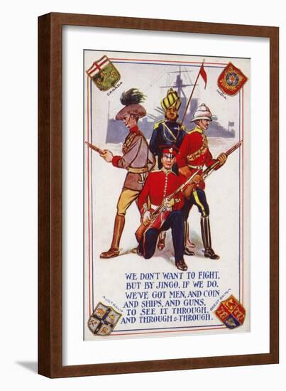 Soldiers of the Armies of Canada, India, Australia and Great Britain-null-Framed Giclee Print
