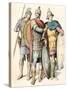 Soldiers of the Eastern Roman Empire with Shields and Spear-null-Stretched Canvas