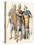 Soldiers of the Eastern Roman Empire with Shields and Spear-null-Stretched Canvas