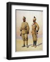 Soldiers of the Frontier Force, Illustration from 'Armies of India' by Major G.F. MacMunn,…-Alfred Crowdy Lovett-Framed Giclee Print