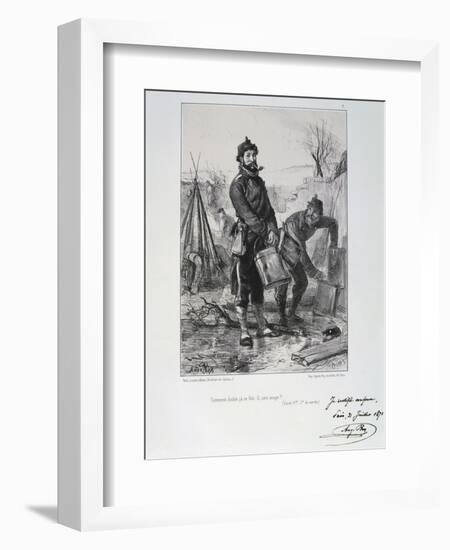 Soldiers of the Garde Nationale, Siege of Paris, 1870-1871-Auguste Bry-Framed Giclee Print