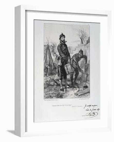 Soldiers of the Garde Nationale, Siege of Paris, 1870-1871-Auguste Bry-Framed Giclee Print