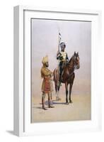 Soldiers of the Mysore Transport Corps, Illustration from 'Armies of India'-Alfred Crowdy Lovett-Framed Giclee Print